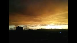 Time-lapse of flowing clouds at sunset in China