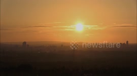 Sunset Time Lapse Over Leeds