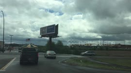 Car narrowing avoids hitting another car