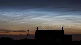Spectacular Time Lapse of Noctilucent Clouds Glowing Over N. Ireland!