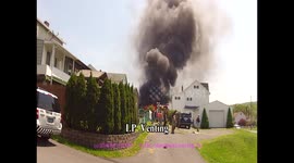 20150525 RV fire, Locust Gap