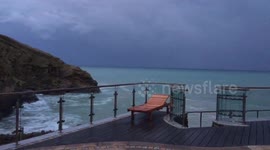 Stormy british weather in cornwall - stunning thunder