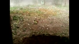 Huge hailstones hit northern China