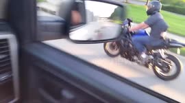 This is why you don't show off!! Listen for the bike crash!!