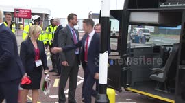 Wales Footballer Aaron Ramsay at Cardiff Airport