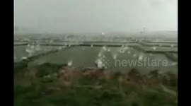 Huge hailstones hit northern China