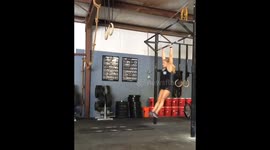 Athlete in Georgia makes one of the most difficult flyaway burpees look easy