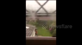 Lightning inches away from striking man