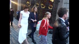 Delectable Daisy Lowe leaves private view of the Royal Academy Summer Exhibition persued by persistent paps