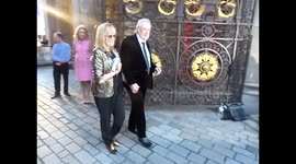 Twiggy and Leigh Lawson  leave the private view of the   Royal Academy Summer Exhibition