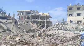 Palestine: Massive Destruction Unfolds at Entrance of Deir al-Balah Following Israeli Tank Withdrawal