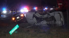 USA: Mead Valley Deputy Involved Traffic Collision With Vehicle Rollover