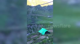 Mid-air chain break in helicopter in northern India
