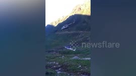 Helicopter pilot DROPS second chopper being airlifted for repairs
