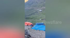 Step to step footage Version Mid-Aiir chain Helicopter break in Kedarnath ,Northern India
