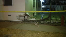United States: Broadway Manchester Car Crashes Into Church