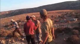 Palestine: West Bank Settlers Harass Palestinian Shepherd