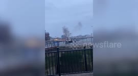 Huge explosion sends fireball into London sky