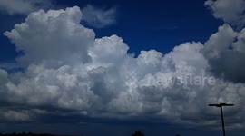 Thunderstorm development timelapse footage in Fort Smith, Arkansas