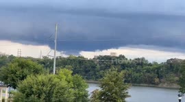 Storm clouds loom Southwest of Downtown Little Rock