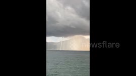 Italy: Water spout mini tornado in Sapri