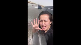 Flooding in the Taklamakan Desert, Xinjiang, China