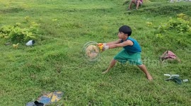 Boy dragged through fields with cow dung while flying kite