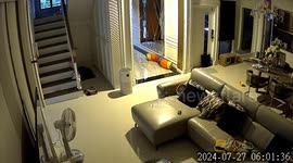 Alcohol dispenser erupts into flames and covers family's home with smoke