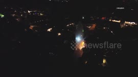 USA: Encino Massive Water Issue Floods Streets