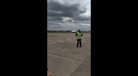 Airbus Beluga stuns airport ground workers in Bangkok
