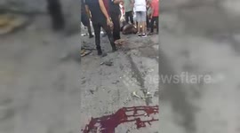 Israeli forces bombed a car west of Gaza City killing four people