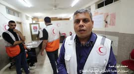 The efforts of Palestine Red Crescent Society teams vaccinating thousands of children against the polio virus