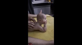 Baby girl realizes there are more entertaining viewing options than Baby Shark