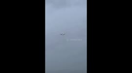 Plane struggles to land at Fukuoka Airport amid typhoon