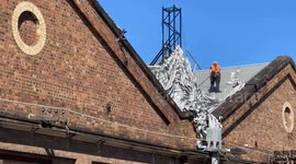 Giant 20m wide Skywalker Gibbon installation Sydney Contemporary, Sydney, Australia