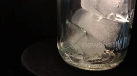 Cool Timelapse experiment of ice cubes as they are melting in real time