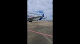 Airbus Beluga lands at Bangkok airport