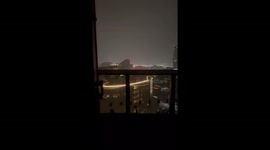 Early morning windstorm causes dramatic swaying in high-rise Melbourne apartment