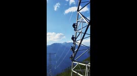 Drones assist electricians in maintaining power lines in China's Yunnan
