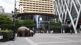 Thailand: The exterior view of Apple Store in Bangkok