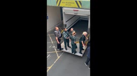 Huddersfield Hospital staff tries to save the day after van blocks ambulances' path