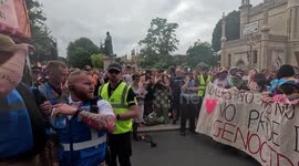 Protesters Block Coca-Cola Float at Brighton Pride Parade 2024