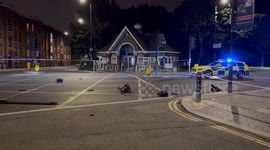 Aftermath of dramatic car crash in Hammersmith and Fulham London