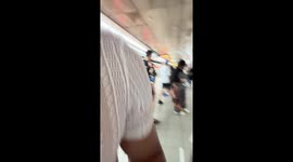 Influencer's phone left recording on platform as train departs with owner onboard