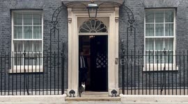 Larry the cat avoids picture with UK Prime Minister Keir Starmer