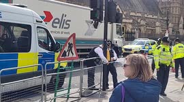 Air ambulance lands at Parliament Square after pedestrian hit by truck