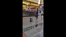 Smart suitcase follows its owner like a puppy