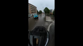 Cyclist gets hit by car after driver fails to yield at an intersection