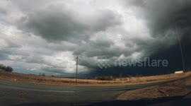 Timelapse video of the January 30, 2021 Afton, Oklahoma Tornado