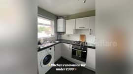 Woman spends £300 transforming kitchen with DIY she learned on TikTok